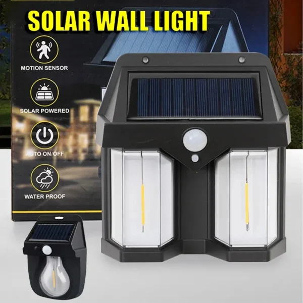 Outdoor Solar Sensor Wall Light, IP65 Waterproof