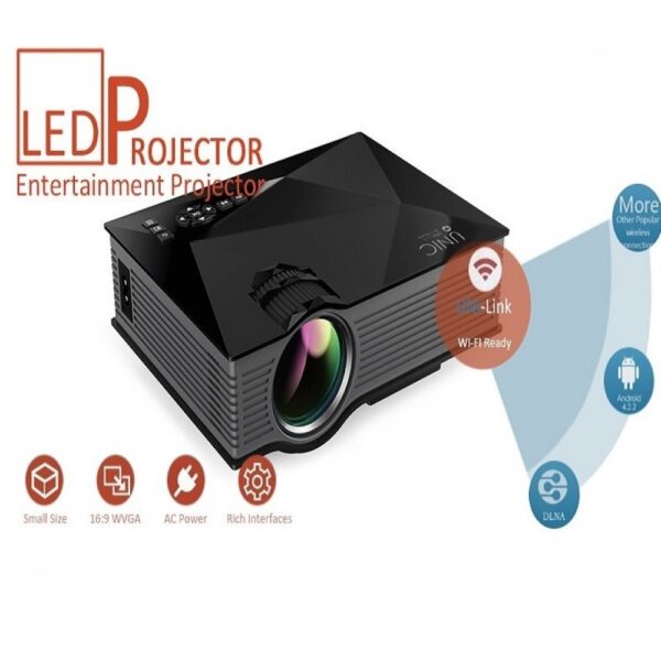 UNIC UC46+ Mini WiFi LED Projector HD 1080P Display - Image 3
